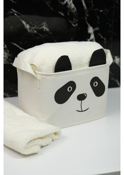 Panda Desenli Dikdörtgen Sepet Organizer 25 x 15 x 18 modelleri