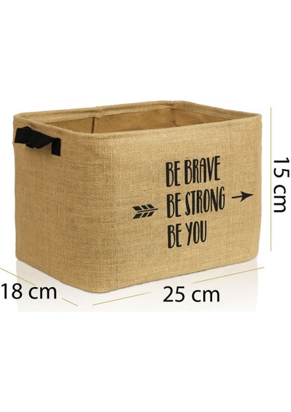 Be You Jüt, Dolap Içi Banyo Çamaşır Çocuk Odası Düzenleyici Katlanır, Saklama Sepeti 25 x 14 x 18 indirimleri