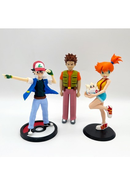 #0000 Ash Misty Brock Eğitmen Figür Seti fırsatları