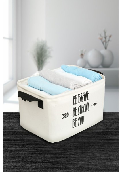 Be You Beyaz Dolap Içi Çamaşır Çocuk Odası Oyuncak Düzenleyici Katlanır Saklama Sepeti 25 x 18 x 15