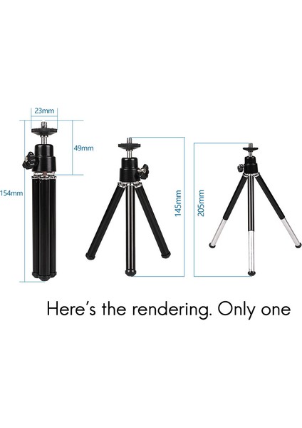 Hafif Mini Tripod Ayarlanabilir Mini Tripod Alüminyum Alaşımlı Siyah (Yurt Dışından)