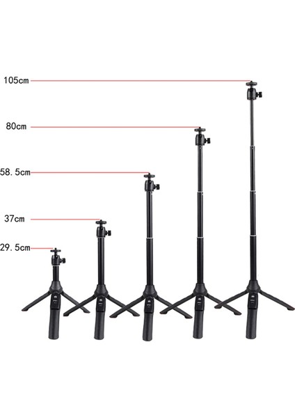 A6-90T Cep Telefonu Bluetooth Selfie Çubuğu Tripod (Yurt Dışından)