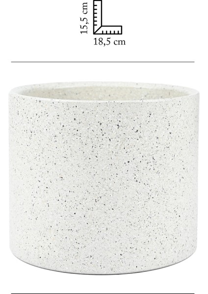 Modern ve Şık Terrazzo Desenli Saksı - 18,5X15,5 cm fırsatları
