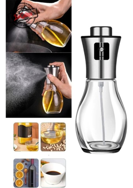 Püskürtmeli Cam Sprey Yağdanlık Fısfıs Yağ Şisesi Zeytinyağı-Sos Sirke Şisesi Yağdanlık 200ML