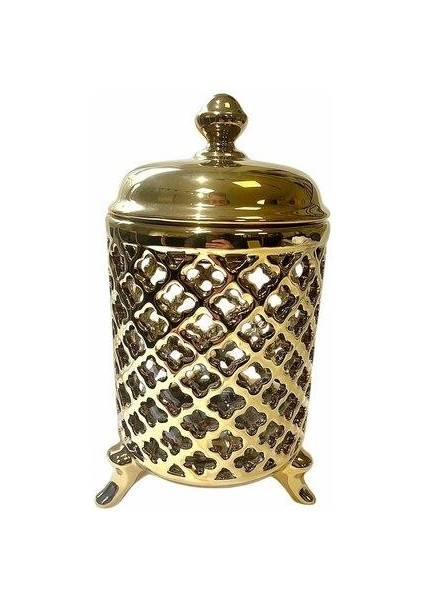 Azra Kavanoz Orta Boy 20CM Full Gold Asf 032