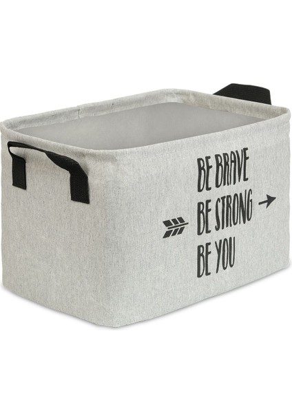 Be You Gri Dolap Içi Çamaşır Çocuk Odası Oyuncak Düzenleyici Katlanır Saklama Sepeti 37X27X25 fırsatları