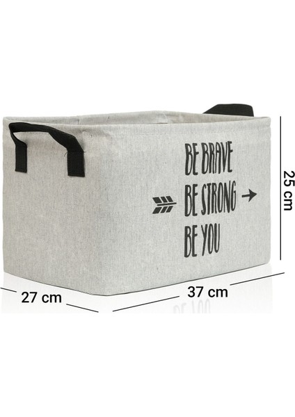 Be You Gri Dolap Içi Çamaşır Çocuk Odası Oyuncak Düzenleyici Katlanır Saklama Sepeti 37X27X25 indirimleri