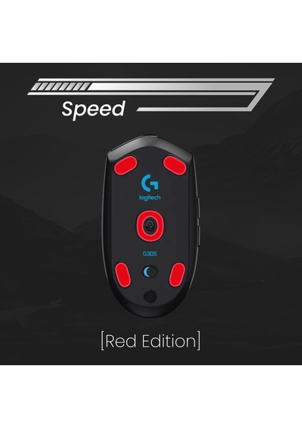 (Logi) G305 - G304 Mouse Skate (Red Edition) %100 Ptfe