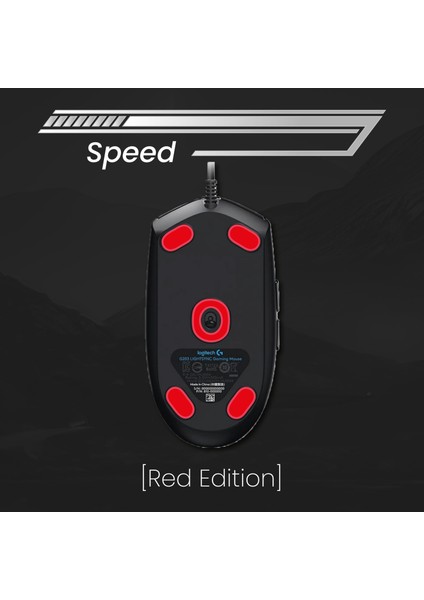 (Logi) G203 - G102 Mouse Skate (Red Edition) %100 Ptfe