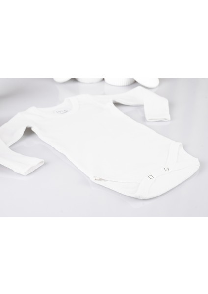 ® 3'lü Uzun Kollu Bebek Zıbın Seti 100% Pamuklu Ribana Çıtçıtlı Atlet, Body Zıbın Unisex ( fırsatları