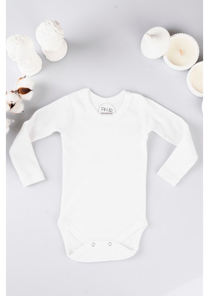 ® 3'lü Uzun Kollu Bebek Zıbın Seti 100% Pamuklu Ribana Çıtçıtlı Atlet, Body Zıbın Unisex (