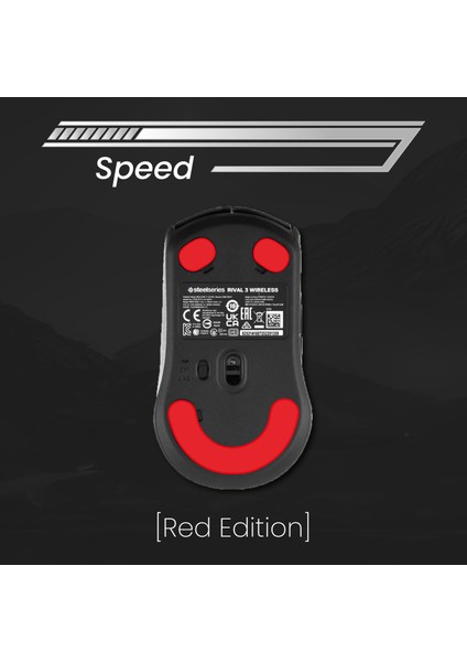 Steel Series Rival 3 Veya Rival 3 Wireless Uyumlu Mouse Skate ( Red Edition) %100 Ptfe