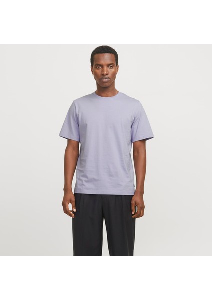 JJEORGANIC BASIC TEE SS Lila Erkek Kısa Kol T-Shirt