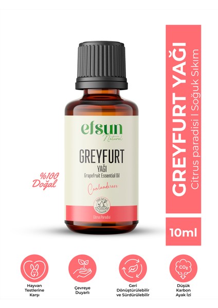 Greyfurt Uçucu Yağı %100 Doğal Saf 10 ml