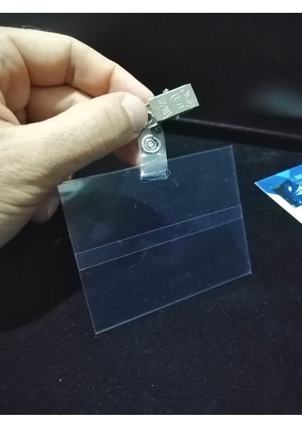10 Adet Pvc Şeffaf Yaka Kartlığı Mandallı Yaka Kart Kılıfı Klipsli Kimlik Kart Poşeti Koruyucu Cep Yaka Kartlığı K indirimleri