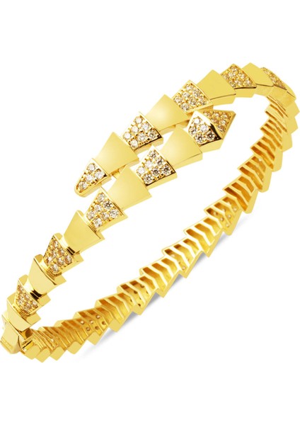Serpenti 14 Ayar Kelepçe Altın Bilezik