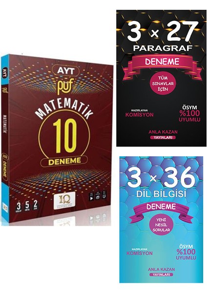 AYT Matematik Püf 10 Branş Denemesi - Anla Kazan Paragraf - Dil Bilgisi Denemeleri