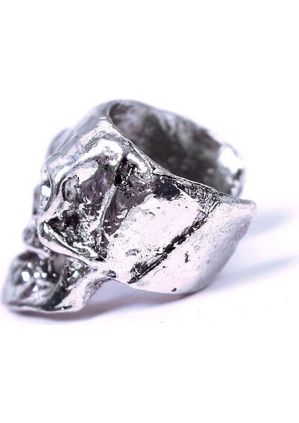 Gümüş Tarzı No.1 Boyutu Yeni Moda Gotik Punk Vintage Erkek Kadın Gümüş Kafatası Kepçe Küpe Wrap - 1 Çift (Yurt Dışından) modelleri