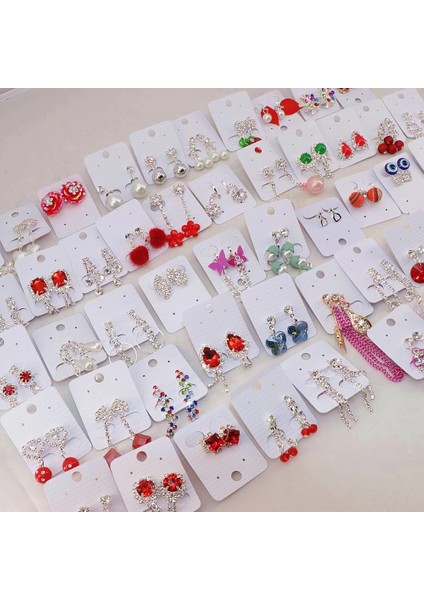 Küpeler 10 Çift Kadın Moda Kanca Damla Küpe Düğme Küpe Kadın Hediye Taşlı Küpe 4 Stil Ücretsiz Seçim (Yurt Dışından) modelleri