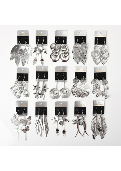 Küpeler 10 Çift Kadın Moda Kanca Damla Küpe Düğme Küpe Kadın Hediye Taşlı Küpe 4 Stil Ücretsiz Seçim (Yurt Dışından) fırsatları