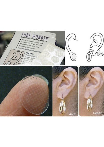 Sıcak Satış Şeffaf Görünmez Küpe Kulak Memesi Desteği Küpe Koruma Sticker Renk Şeffaf (Yurt Dışından)