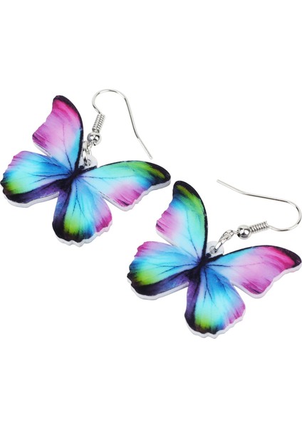 Bonsny Akrilik Çiçekli Kelebek Küpe Asma Damla Moda Böcek Takı Kadınlar Kızlar Gençler Çocuklar Charms Hediyeler (Yurt Dışından) fırsatları