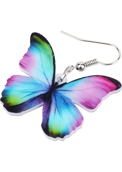 Bonsny Akrilik Çiçekli Kelebek Küpe Asma Damla Moda Böcek Takı Kadınlar Kızlar Gençler Çocuklar Charms Hediyeler (Yurt Dışından) indirimleri