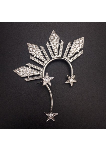 Altın Tarzı Yıldız Güzel Kız Takı Kristal Taşlı Büyük Moda Aksesuarları Kulak Manşet Kulak Klipsi Küpe (Yurt Dışından) indirimleri