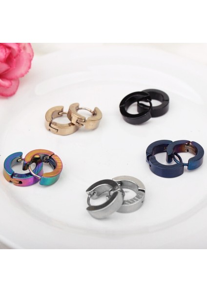 Siyah Stil Kadın ve Erkekler Için Tekil Paslanmaz Çelik Küpe Küpe Küpe Küpe Cool Takı 1 Çift (Yurt Dışından) fırsatları