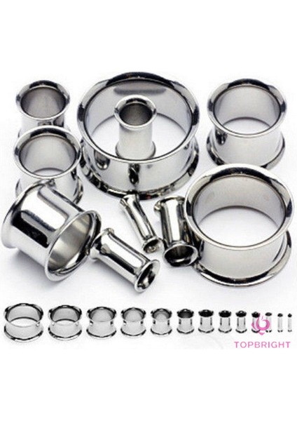 24MM Topbrıght® Bir Çift 316L Cerrahi Çelik Kulak Tüpü Incelemesi Hijyenik Çift Flare Tünel Kulak Tıkaçları Earlets Vücut Takıları (Yurt Dışından) fiyatları