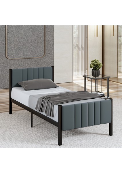 Lotus Metal Karyola Antrasit Renk, Ölçü Seçenekli, 100 x 200 cm