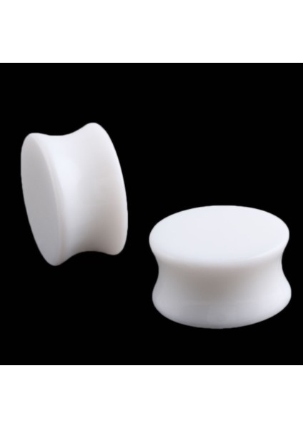 Siyah Stil No.12 Boyutu 1 Çift Akrilik Siyah ve Beyaz Kulak Tıkaç Tünelleri Kulak Genişletici Deldirme Vücut Takı Küpe (Yurt Dışından) indirimleri