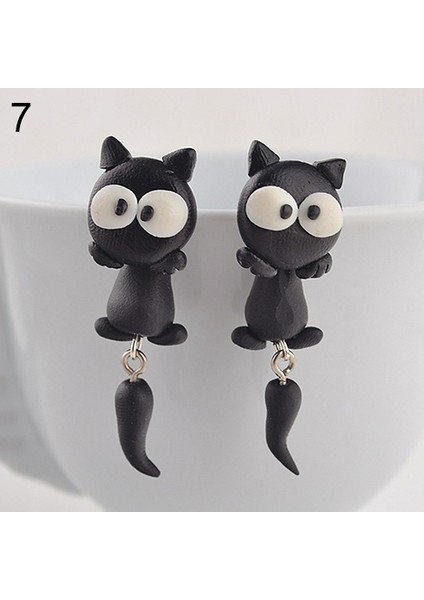 No.2 Boyutu Kadın Kızlar Sevimli 3D Tilki Kedi Maymun Hayvan Yırtıcı Eğreti Küpe Delme Küpe (Yurt Dışından) indirimleri