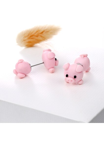 Pembe Tarzı Yeni Yaratıcı Kadın Modası Zarif Polimer Kil Sevimli Pembe Domuz Küpe Hediye (Yurt Dışından) modelleri