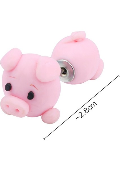 Pembe Tarzı Yeni Yaratıcı Kadın Modası Zarif Polimer Kil Sevimli Pembe Domuz Küpe Hediye (Yurt Dışından) fırsatları