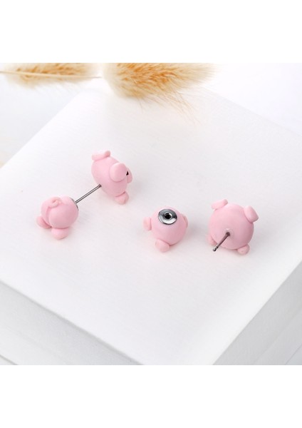 Pembe Tarzı Yeni Yaratıcı Kadın Modası Zarif Polimer Kil Sevimli Pembe Domuz Küpe Hediye (Yurt Dışından) indirimleri