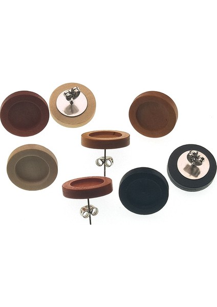 Siyah Stil Boş Ahşap Cabochon Küpe Tabanı Paslanmaz Çelik Post Küpe Ayarları Cam Uygun Diy Mücevher Bulguları Için (Yurt Dışından) fiyatları