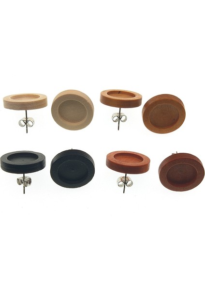 Siyah Stil Boş Ahşap Cabochon Küpe Tabanı Paslanmaz Çelik Post Küpe Ayarları Cam Uygun Diy Mücevher Bulguları Için (Yurt Dışından) modelleri