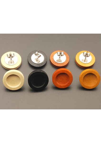 Siyah Stil Boş Ahşap Cabochon Küpe Tabanı Paslanmaz Çelik Post Küpe Ayarları Cam Uygun Diy Mücevher Bulguları Için (Yurt Dışından) fırsatları
