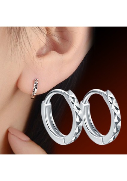 Moda Erkekler Kadınlar Gümüş Basit Kulak Klipsi Küpe Küpe Küpe (Yurt Dışından) fiyatları