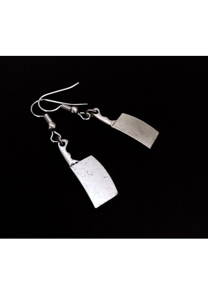 Cleaver Küpe, Bıçak Küpe, Gotik Takı, Grunge Küpe, H Takı, Gümüş Bıçak, H Film (Yurt Dışından)