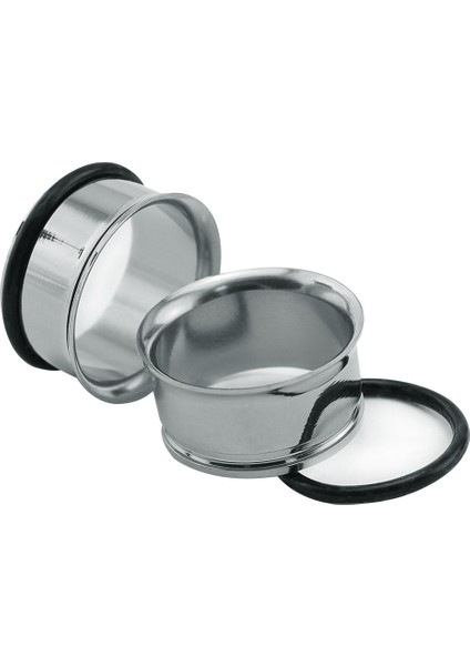 Gümüş Tarzı 6 mm 3 Çift Paslanmaz Çelik Tek Flare Kulak Tünelleri Fişler ile Silikon O-Yüzük Kulak Stretcher Genişletici (Yurt Dışından)