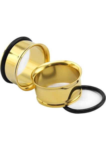 Gümüş Tarzı 6 mm 3 Çift Paslanmaz Çelik Tek Flare Kulak Tünelleri Fişler ile Silikon O-Yüzük Kulak Stretcher Genişletici (Yurt Dışından) indirimleri