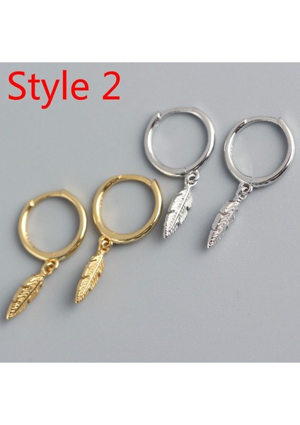 Gümüş Tarzı Stil 8 Altın Halka Küpe Huggie Halka Küpe Zarif Minik Küpe Küçük Kolye Küpe (Yurt Dışından) fırsatları