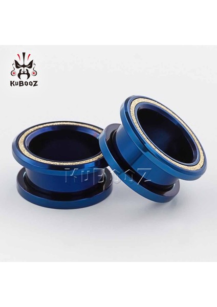 Mavi Stil 16 mm Kubooz Lüks Paslanmaz Çelik Zımparalı Kulak Genişletici Vücut Delme Takı Kulak Tünel Küpe 1 Çift (Yurt Dışından)