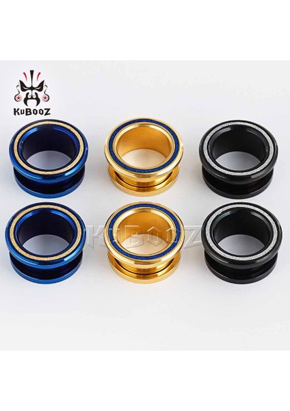 Mavi Stil 16 mm Kubooz Lüks Paslanmaz Çelik Zımparalı Kulak Genişletici Vücut Delme Takı Kulak Tünel Küpe 1 Çift (Yurt Dışından)