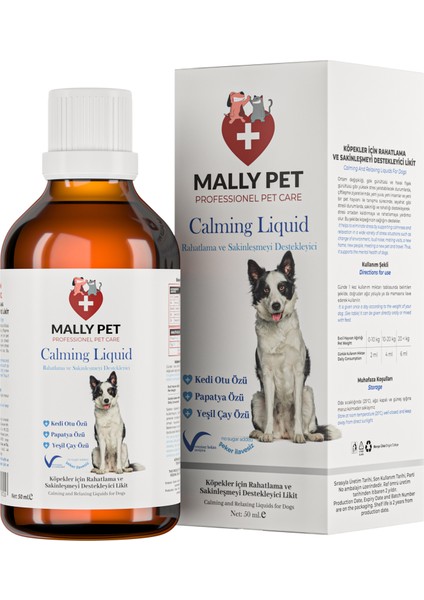 Köpekler Için Sakinleşmeyi Destekleyici Damla Calming Liquid 50 ml