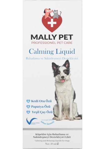 Köpekler Için Sakinleşmeyi Destekleyici Damla Calming Liquid 50 ml