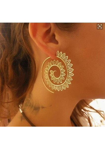 4201 Gümüş Yeni Moda Komik Halka Küpe Büyük Dolanıklı Küpe Kadınlar Için Basit Salyangoz Küpe Kızlar Için Küpe Takı (Yurt Dışından) modelleri