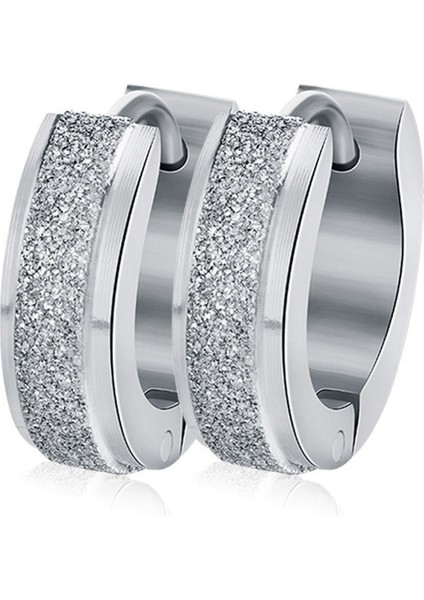 Altın Tarzı Erkek Kadın Gümüş Altın Mat Paslanmaz Çelik Küpe Boyut: 13 Mm=0.5 Inç (Yurt Dışından) modelleri